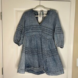 Free People Denim Blue Mini Dress